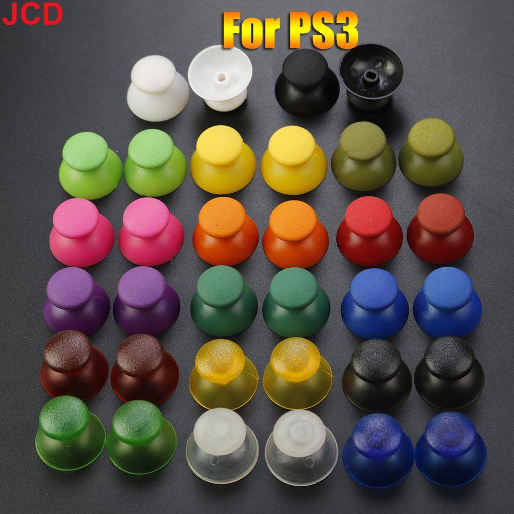 JCD 2st För PS3 Spelkontroll 3D Analog Joystick Spak Modul Svampkåpa Tumskydd Ersättningsdelar blå