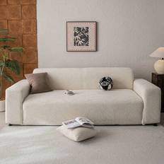 1PC Jacquard Elastic Sofa Cover, Modern Style Anti Slip Sofa Cover, Suitable For L-Shaped Sofas And 1/2/3/4 Seat Sofas, Universal For All Seasons, Eas - Beige - Single Seat,2 Seater,3 Seater,4 Seater