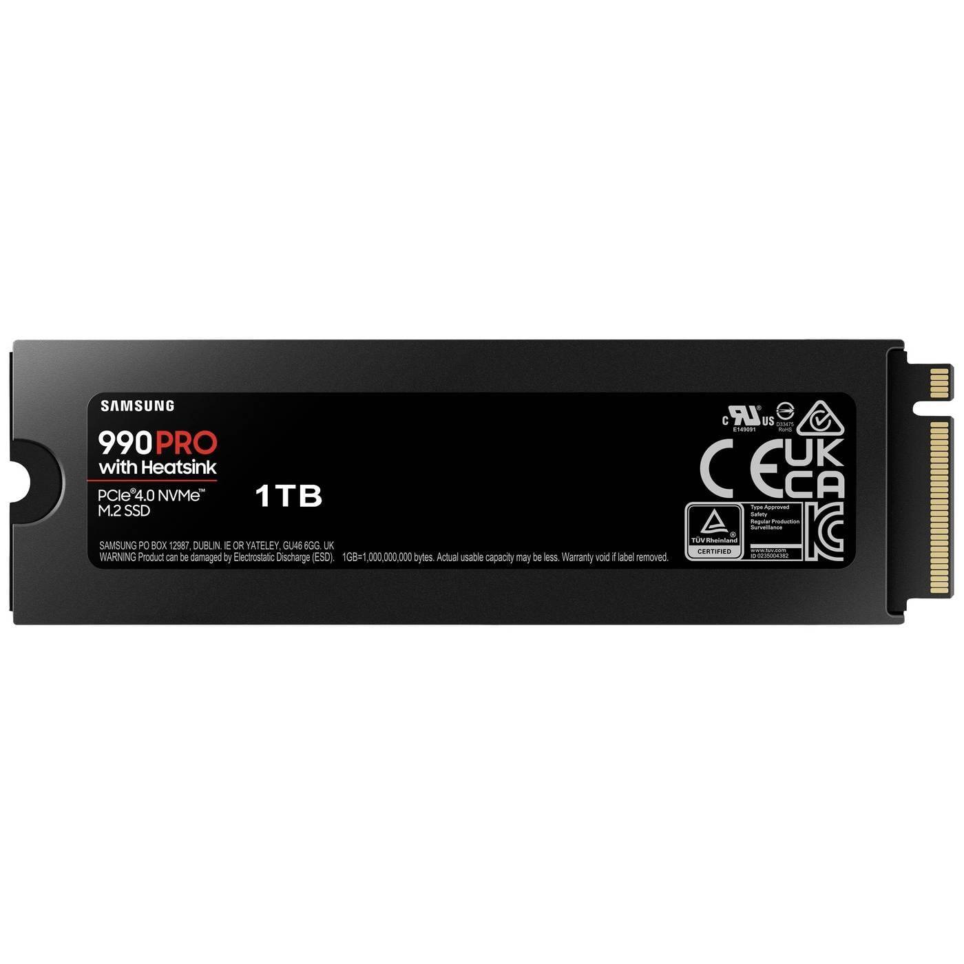 Samsung 990 PRO 1 TB Intern NVMe/PCIe M.2 SSD PCIe NVMe 4.0 x4 Box MZ-V9P1T0CW