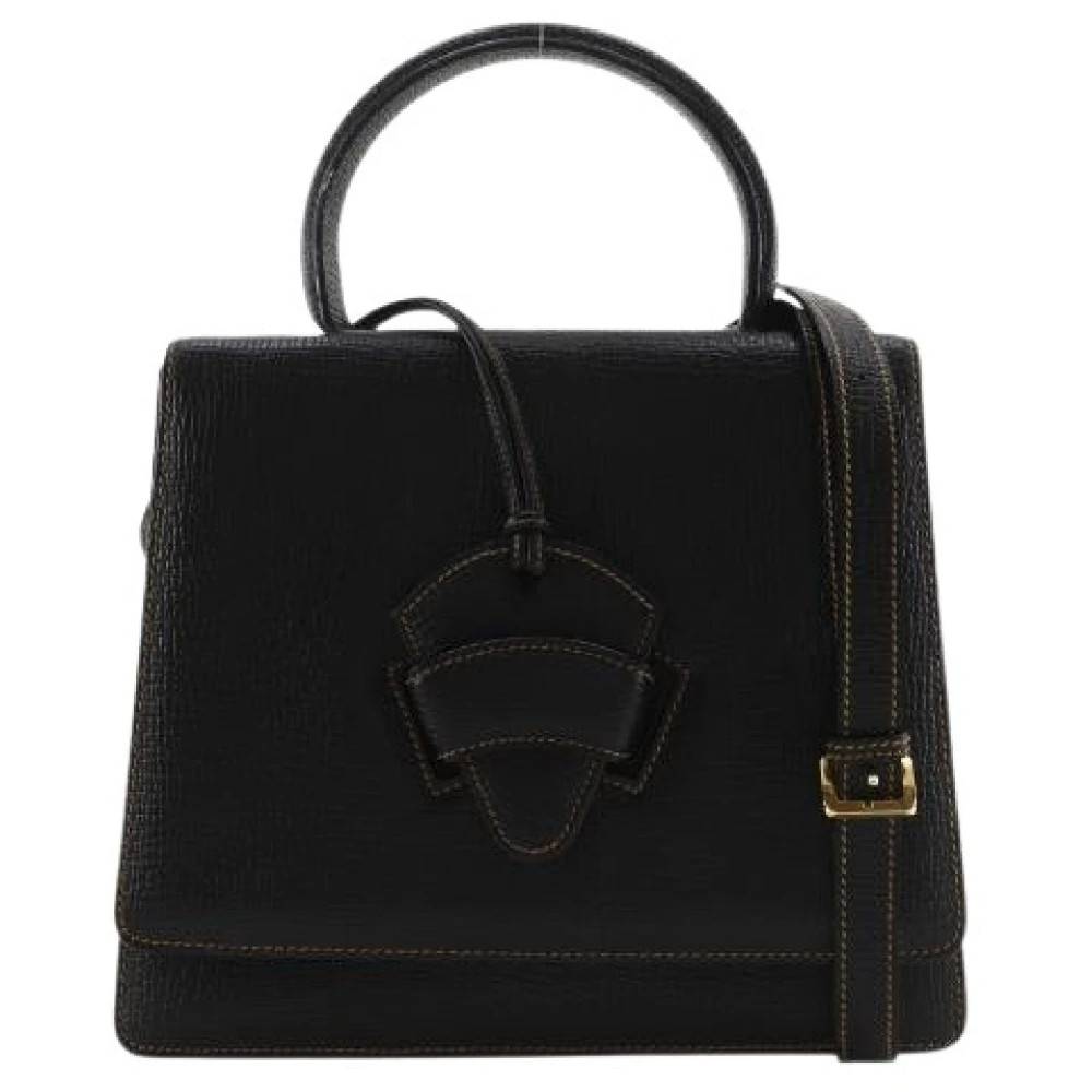 Loewe Pre-owned Pre-owned Barcelona Præget Læder 2way Taske - Vintage - Dame - Sort - ONE SIZE - Læder
