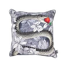 Fornasetti - kudde med ormtryck - unisex - Viskos - one size - Grå