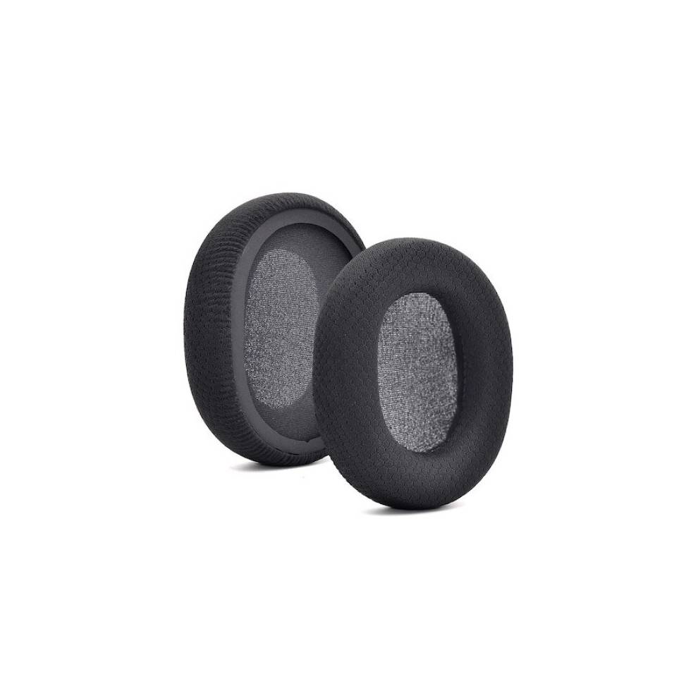 Opgraderingssæt til gaminghovedtelefoner, udskiftning af ørepuder med støjisolering og memory foam, sort stof til SteelSeries Arctis-serien