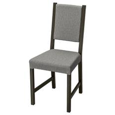 IKEA - STEFAN stol, sortbrun/Knisa grå/beige