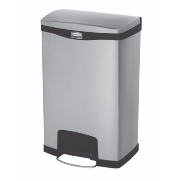 Rubbermaid Pedalhink Slim Jim 50L - Metall
