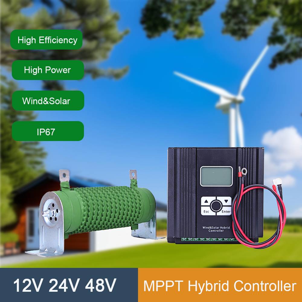 Solar & Wind Hybrid System Double MPPT Charge Controller 10kW 12v 24v & 24v 48v Auto Regulator Home Use