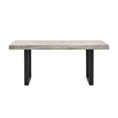 Taranto Outdoor 6 Seater Dining Table - Black & Grey