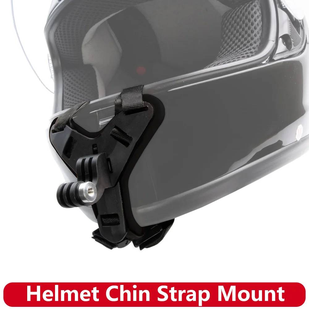 Motorcycle Helmet Chin Strap Mount for GoPro Hero 13 12 11 10 9 8 DJI Osmo Insta360 SJCAM SJ4000 AKASO Action Camera Accessories