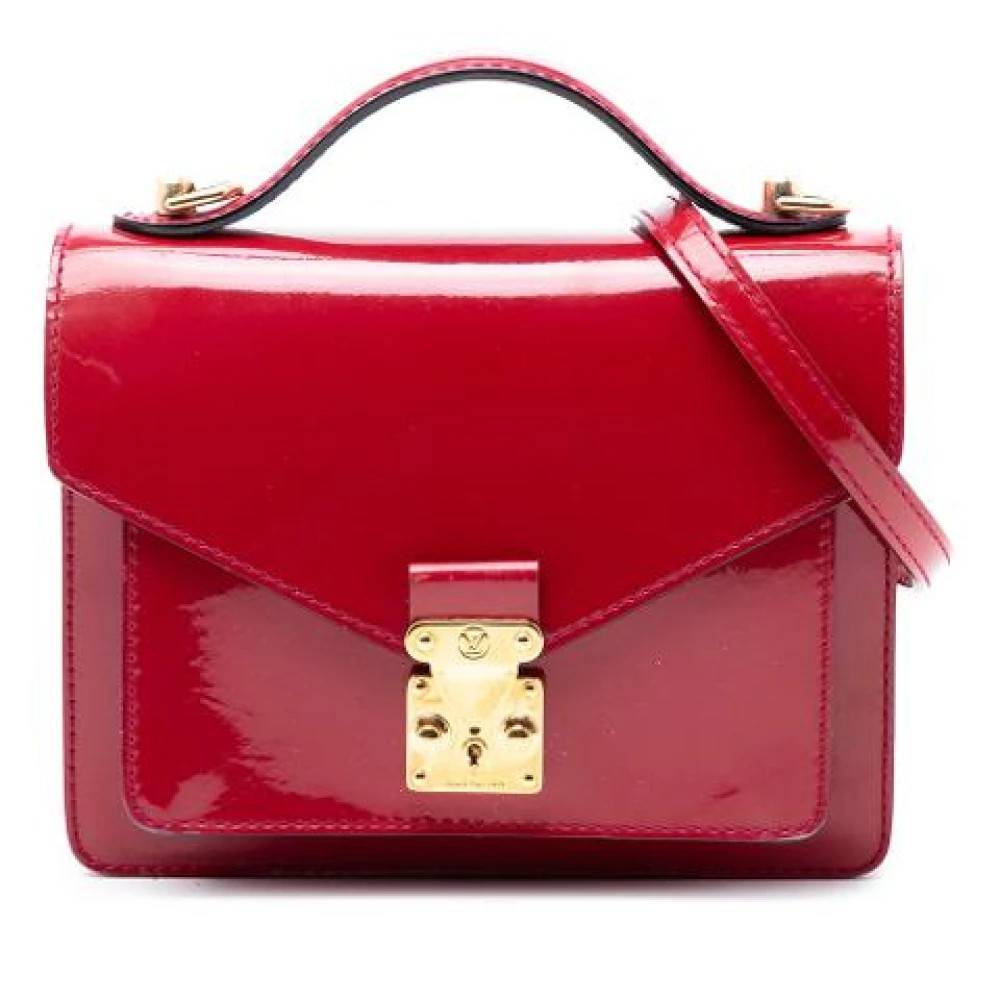 Louis Vuitton Vintage Pre-owned Monceau Håndtaske - Vintage - Dame - Rød - ONE SIZE - Læder