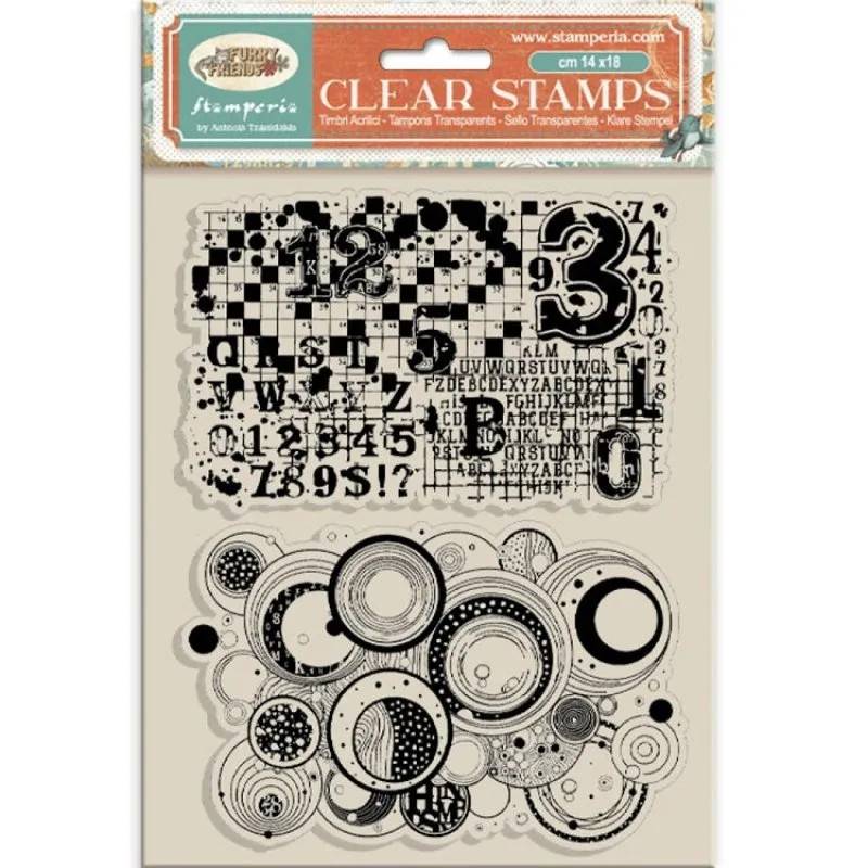 Stamperia Clear Stamp Set - Furry Friends 2 Patterns