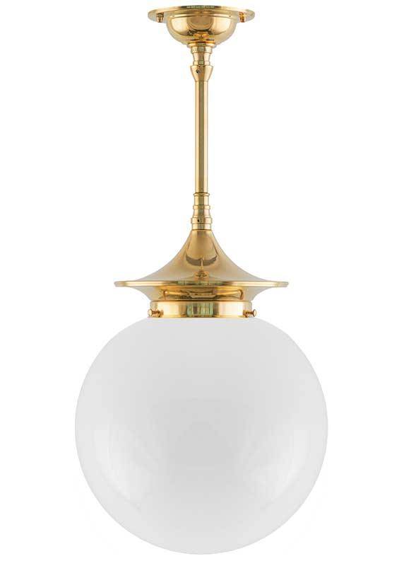 Loftslampe - Dahlbergspendel 100 messing stor kuppelskærm - 50 cm