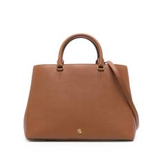 Lauren Ralph Lauren - Hanna satchel - dam - kalvskinn/polyester - one size - Brun