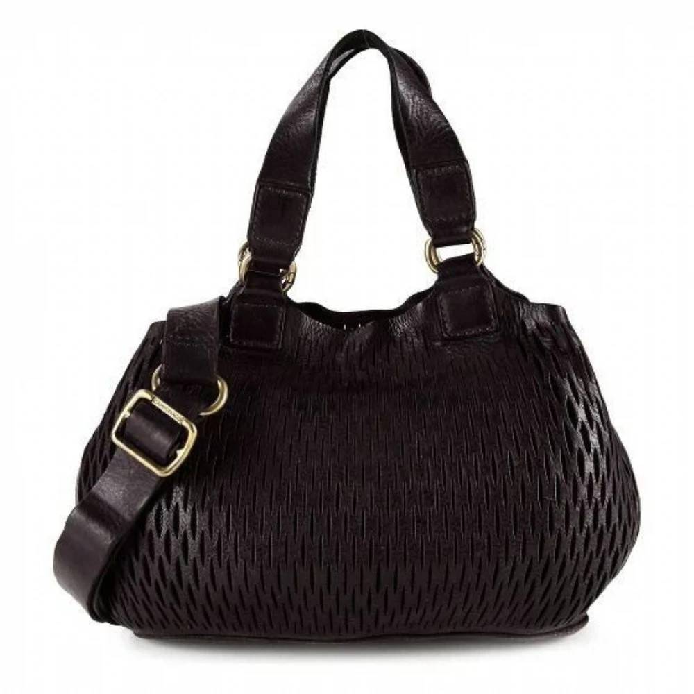 Campomaggi Cosima Taske med To Hanke - Tasker - Dame - Sort - ONE SIZE - Uld