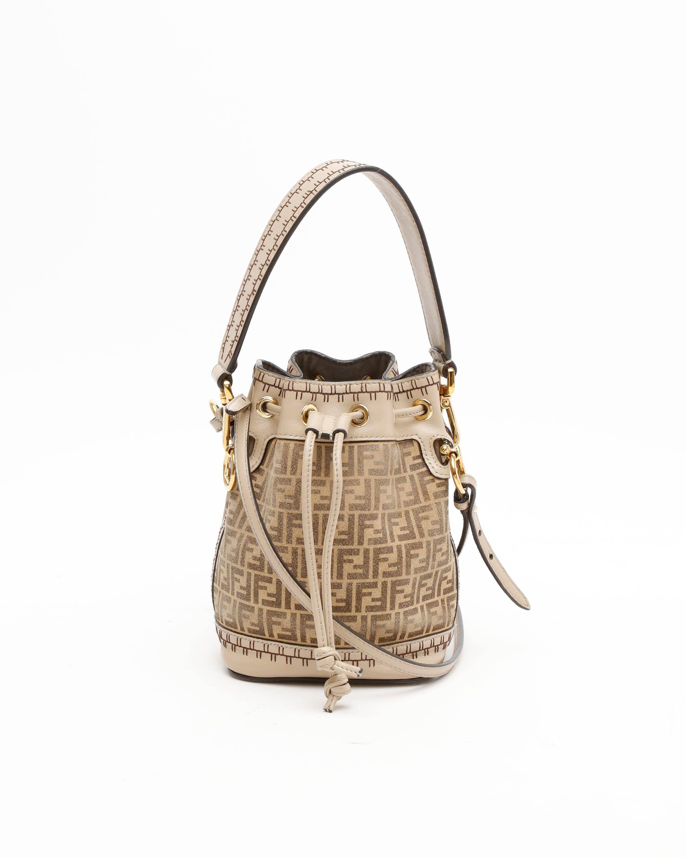 Fendi Zucca FF Mon Tresor Bag - Beige - 18x12x10 cm
