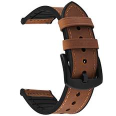 Fullmosa 20mm Silikon Uhrenarmband kompatibel mit Samsung Galaxy Watch 7/6/6/4 40mm 44mm/Galaxy Watch FE 40mm/5 Pro 45mm/6 Classic 43mm 47mm/4 Classic 46mm 42mm Smartwatch Lederarmband