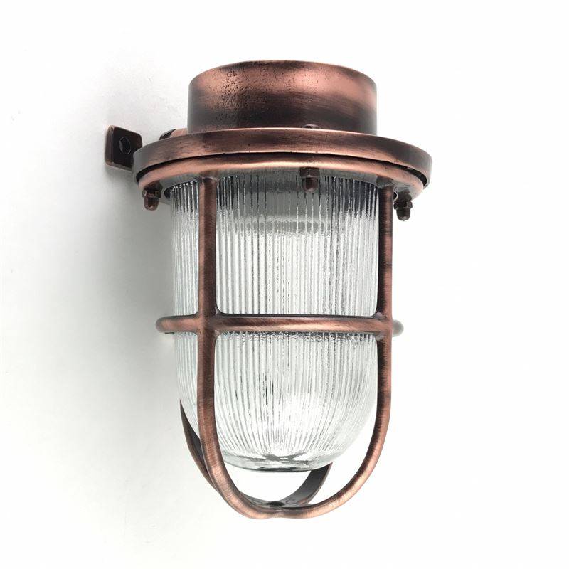 Andromeda 15N Staldlampe til væg antik kobber IP64