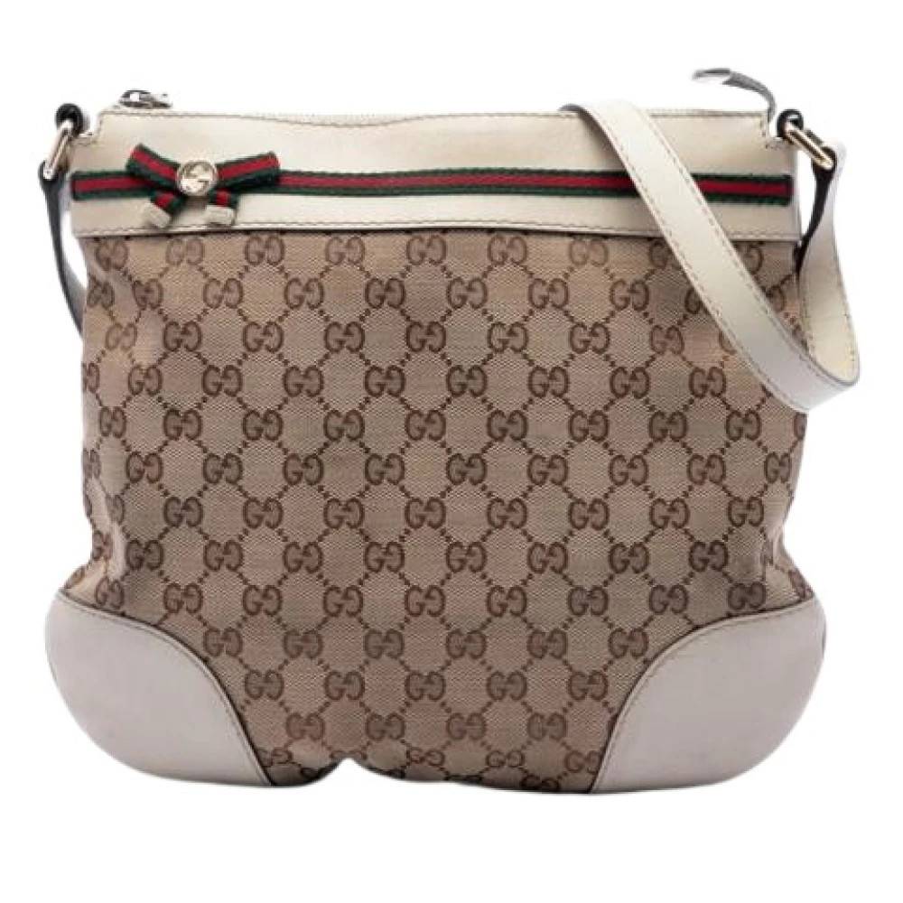 Gucci Vintage Pre-owned Mayfair Crossbody Taske - Vintage - Dame - Beige - ONE SIZE - Læder