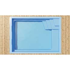 Fjordpool Glasfiberpool Lindö 4x2,5x1,4m - 4x2.5x1.4m