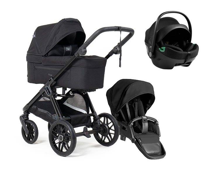 Emmaljunga Sento Pro duovagn Flat+ 2027 + Axkid GoKid babyskydd