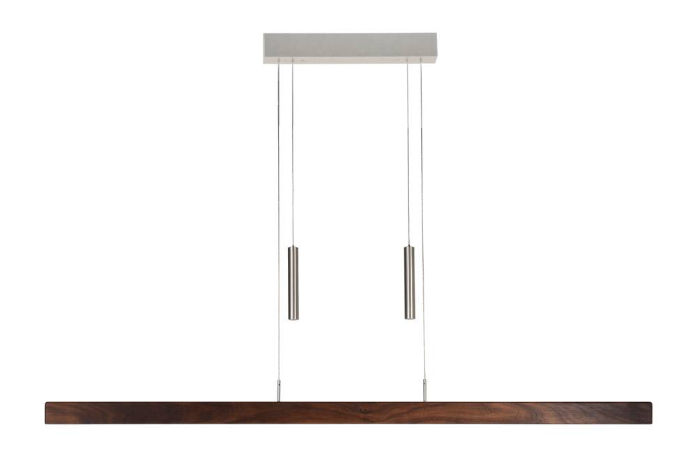 Pendellampe valnød 160 cm Herzblut 350 cm (Kan indstilles i afstand fra loft fra 95 cm til 320 cm)
