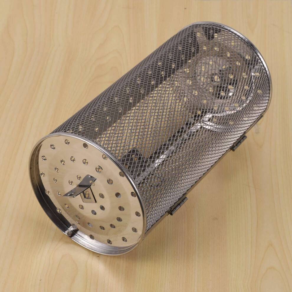 Universal Rotating Stainless Steel Grill ,Rotisserie Basket for Coffee Bean BBQ Grill Roaster Drum Home Kitchen