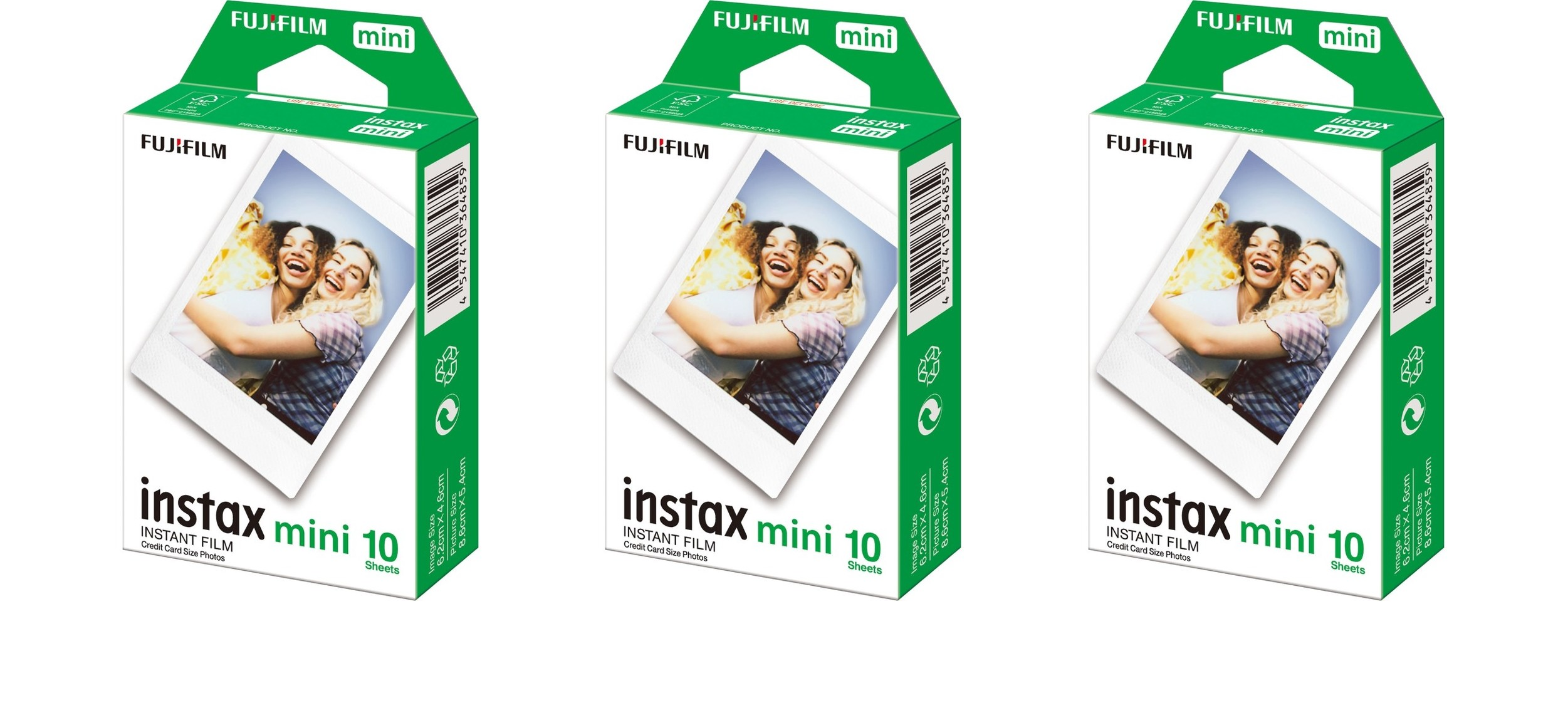 Fuji - Instax Mini Film 30 Shots - Bundle - Klar til levering - Prismatch - 3x