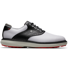 FootJoy Traditions Spikeless Mens Golf Shoes - White/Black/Grey