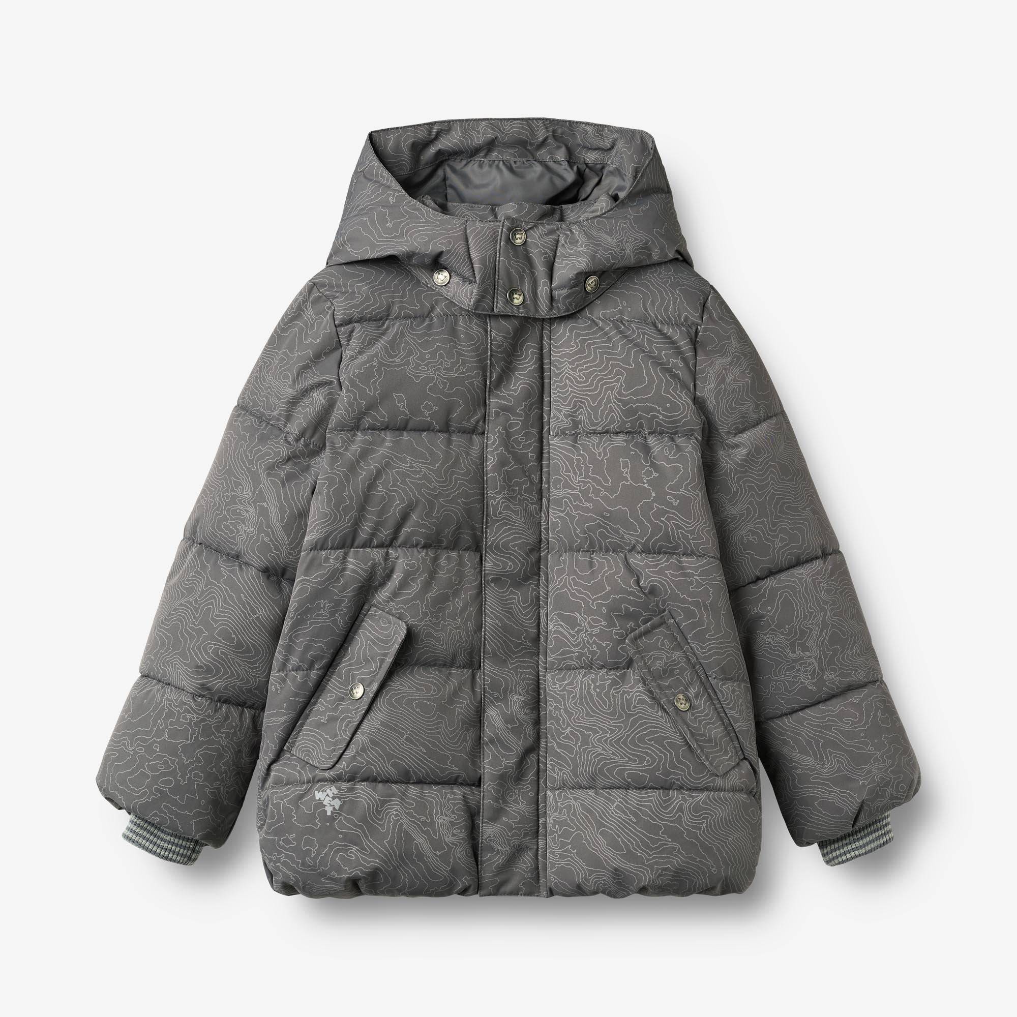 WHEAT® - Pufferjakke Gael - dark reflective map - Str 98.