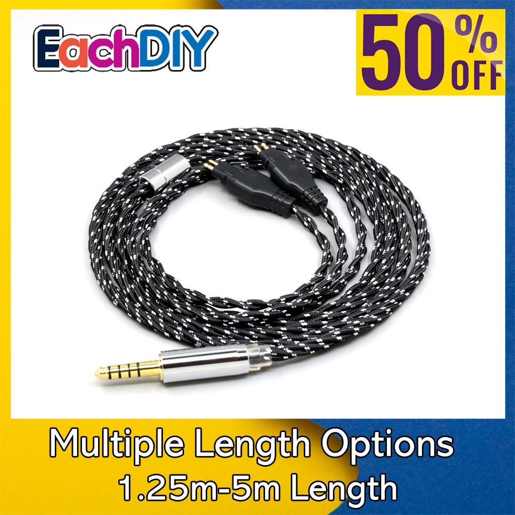 OCC Mixed OFC Twisting Nylon Earphone Cable For Sennheiser HD650 HD580 HD600 HDxxx HD660S HD58x HD6xx Headphone LN008737