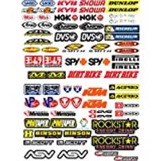 GamesMonkey KIT Sticker dekal - STICKERS KIT PER MOTO MOTOCROSS 73PCS - hela panelen 73 st Bete skoter motorcykel motocross
