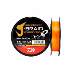 Daiwa J-Braid Expedition X8 Smash Orange 3000 m flätlina 0,20 mm