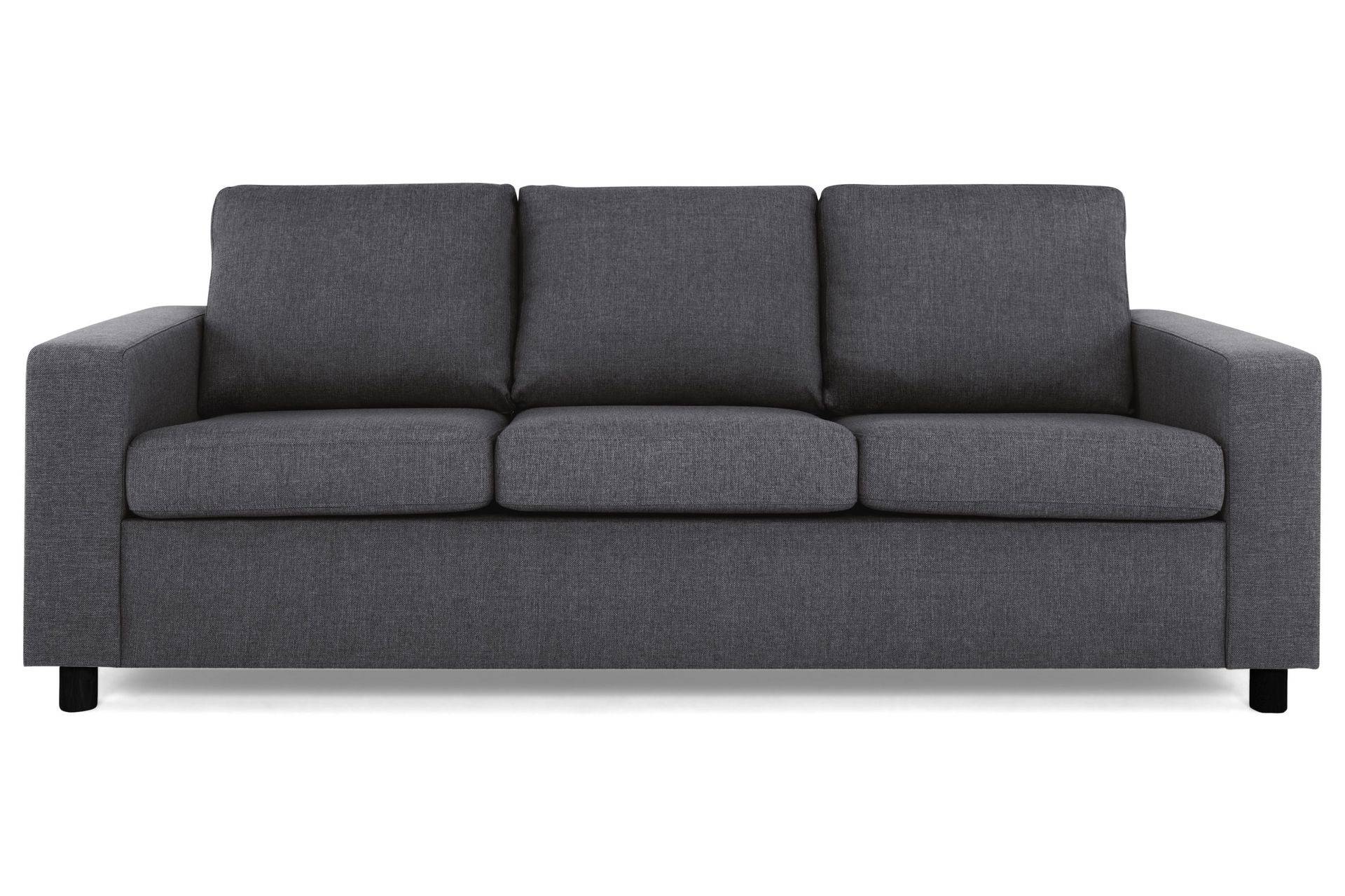 Crazy 3-sits Tygsoffa - Mörkgrå 3 sits soffa Grå Basic Home