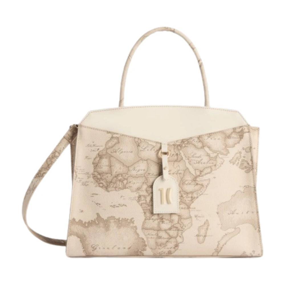 Alviero Martini 1a Classe Geo Classic Håndtaske - Tasker - Dame - Beige - ONE SIZE - Bomuld