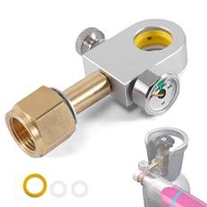 ASOFTY CO2 Refill Adapter Kompatibel mit SodaStream Duo, Crystal 3.0, Gala, Art, Terra Quick Connect CO2 Zylinder, CO2 Flaschen Umfülladapter mit 3000psi Manometer für Anschluss W21.8-14 CO2 Flasche