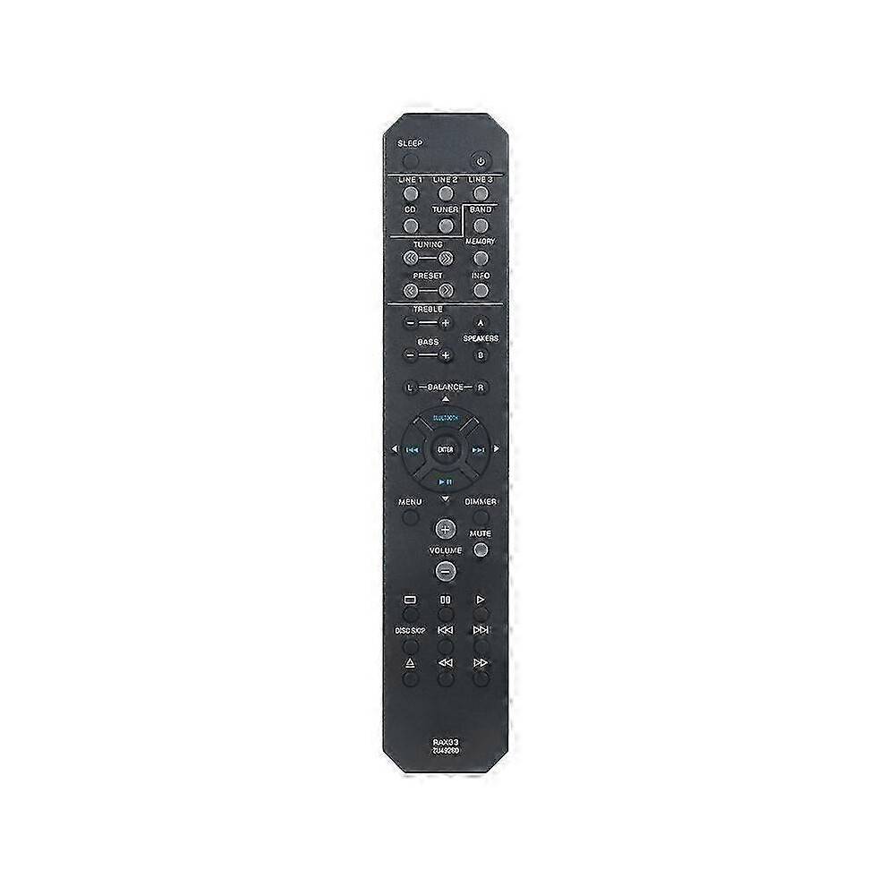 Erstatningsfjernbetjening til stereo receiver, kompatibel med Yamaha R-S202, R-S202BL, R-S202D og RS202-serien, sort, ro