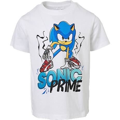 Sonic T-shirt str. 122/128 - hvid