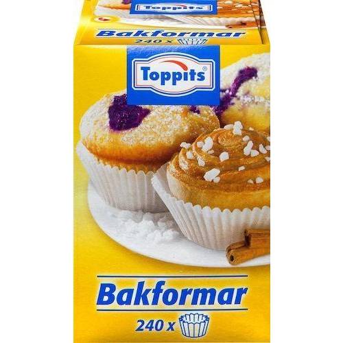 Bakform rund - 50x25mm vit - 240 st