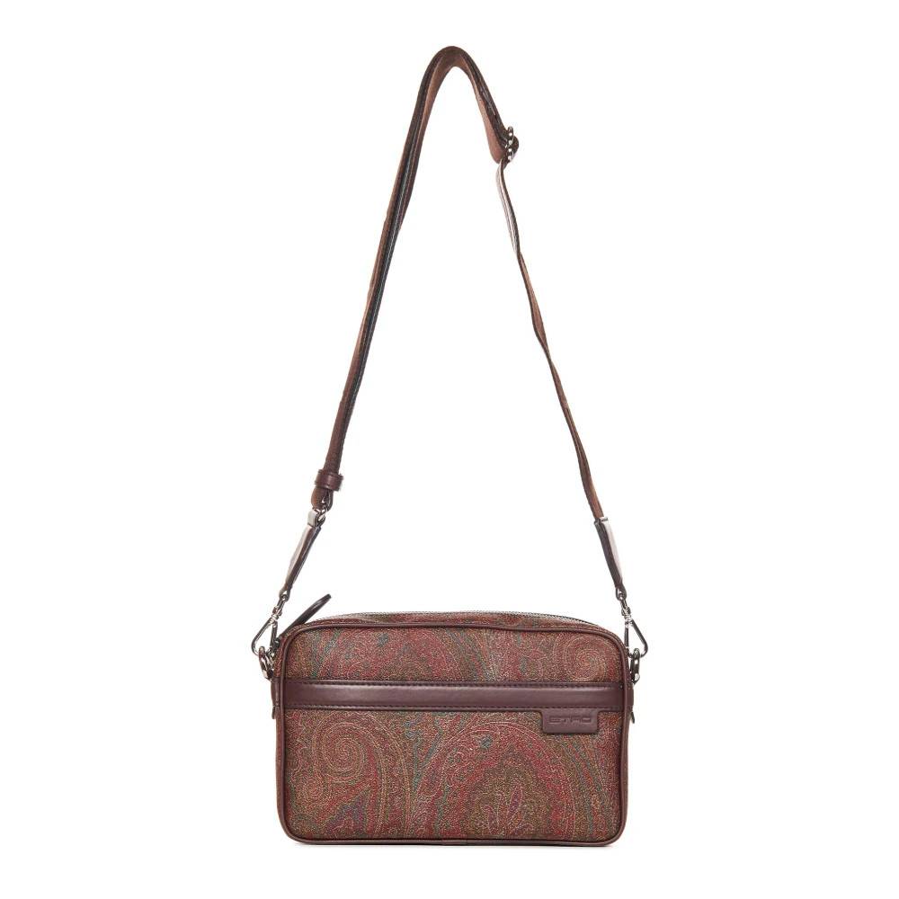 Etro Lille Paisley Jacquard Skuldertaske - Tasker - Herre - Brun - ONE SIZE - Uld