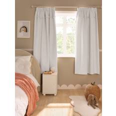 Next Natural Frill Pencil Pleat Blackout Curtains