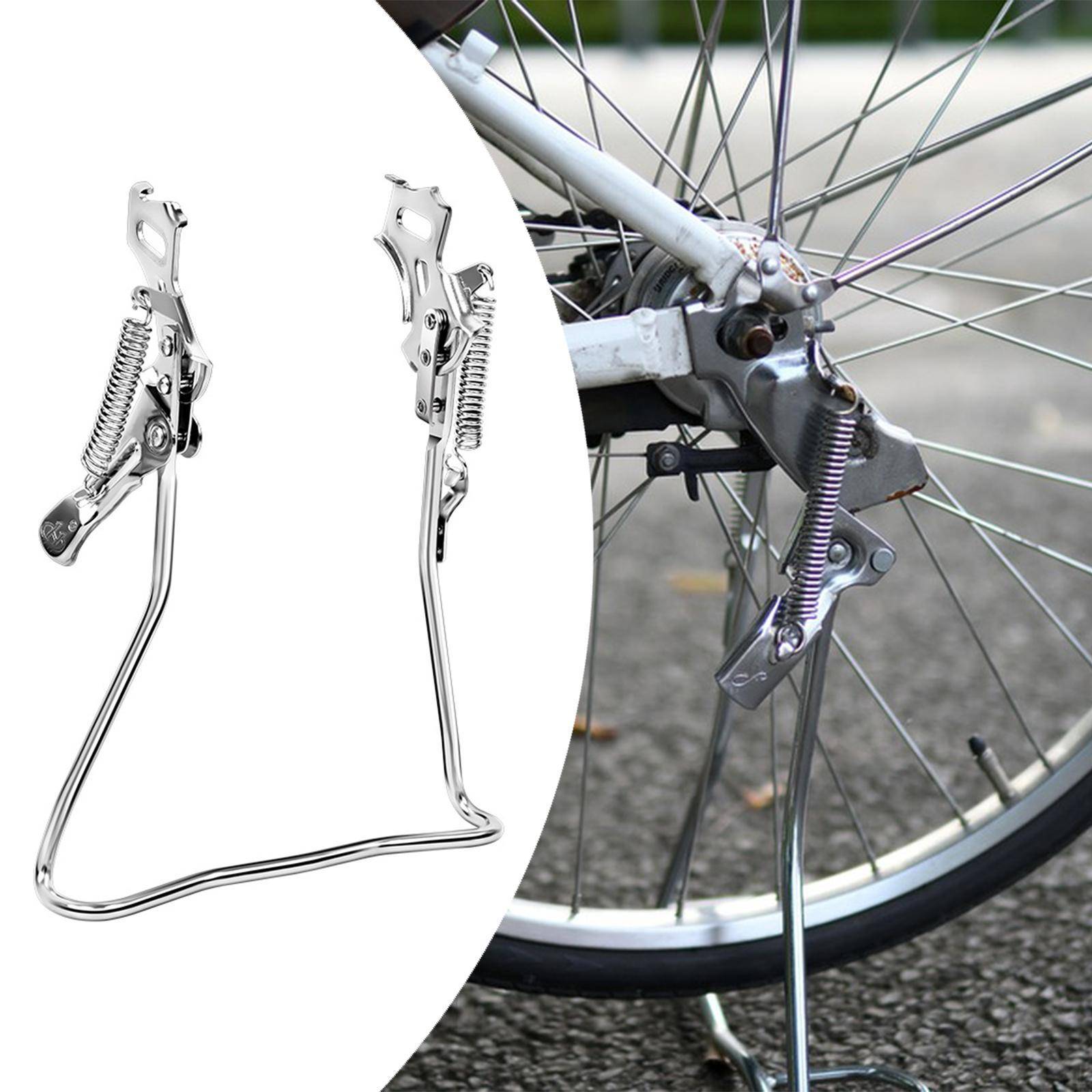 Ställ Stödram Justerbart Stål Parkeringsställ Cykel Dubbla Ben för Cykling Sport Väg