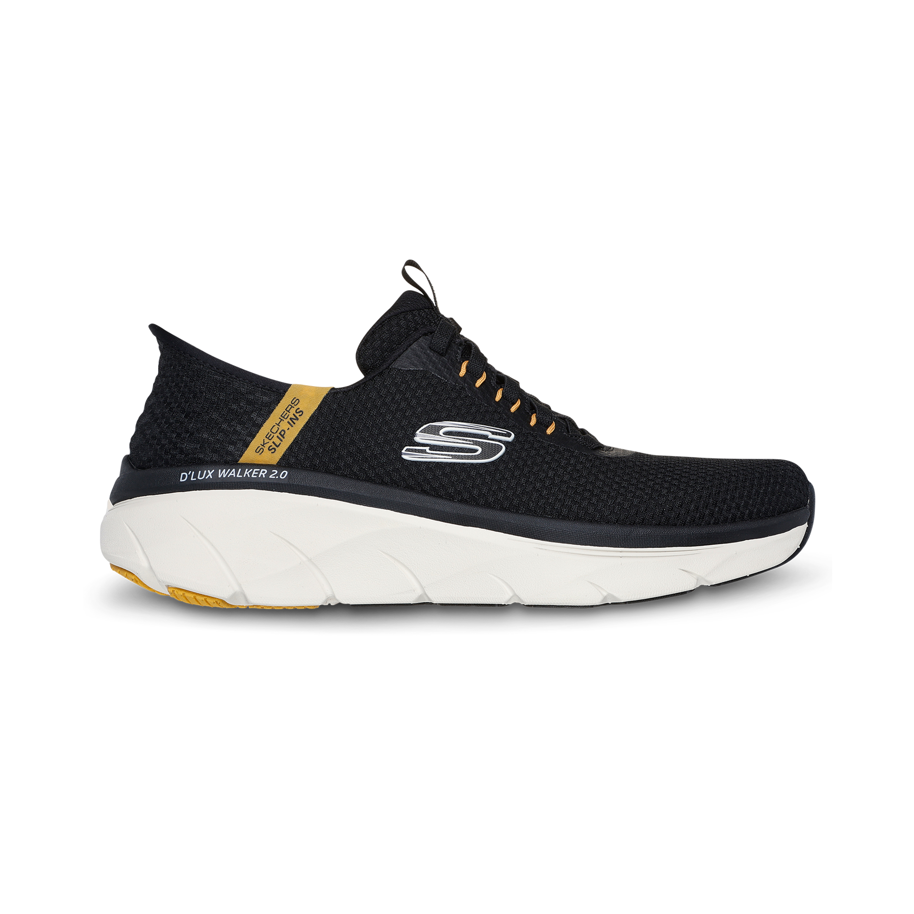 SKECHERS™ D'Lux Walker Taurell 2,0 Slip ins Shoe Black-yellow Size 47