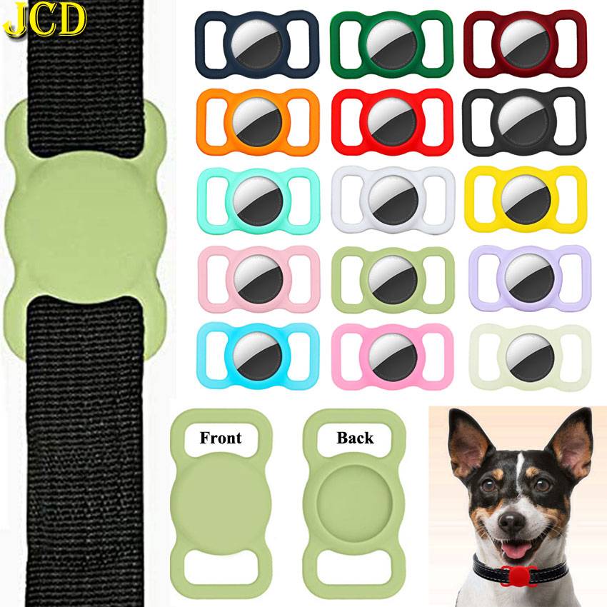 JCD 1~10pcs Silicone Protective Sleeve For Apple Airtags Pet Dog Cat Positioning Tracker Collar Cover Anti-lost Protective Case