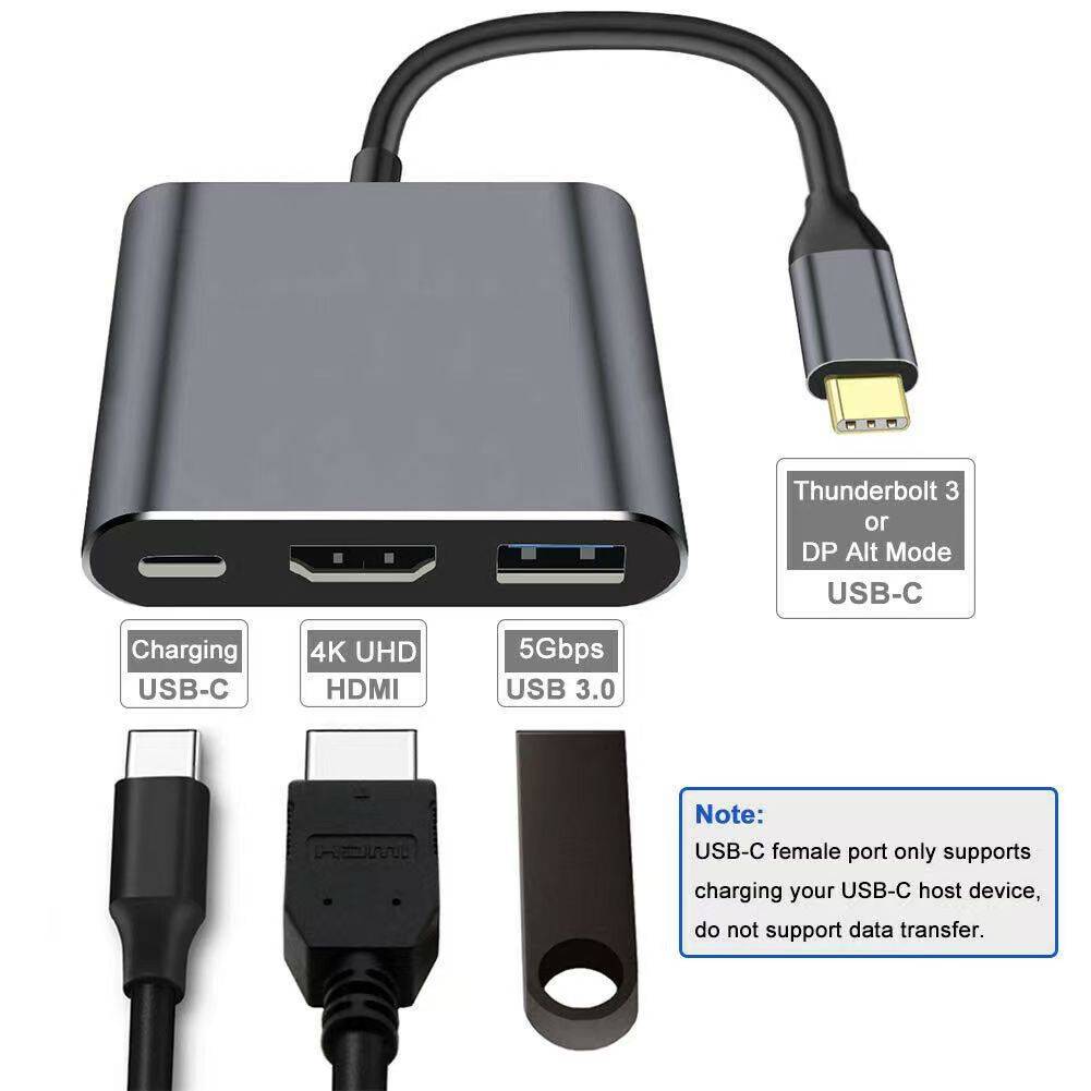 4K TYPE C to HDMI-Compatible Adapter USB3.1/3.0 Hub Type C Charging Converter for Samsung S23 Ultra Huawei Xiaomi Laptop Macbook