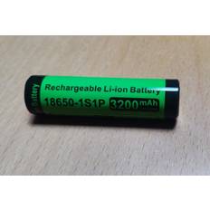 18650 Li-ion genopladelig Batteri 3,7 V. med top