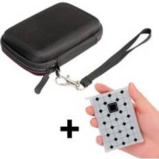 2022 dubbla skyddande b&#xE4;rande anti-repor silikonfodral f&#xF6;r samsung t7 touch portable 500gb 1tb ssd solid state drive - Svart vit