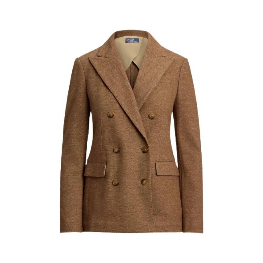 Polo Ralph Lauren - Chevron Cross-Over Blazer Jackor - Dam - XS - Bomull