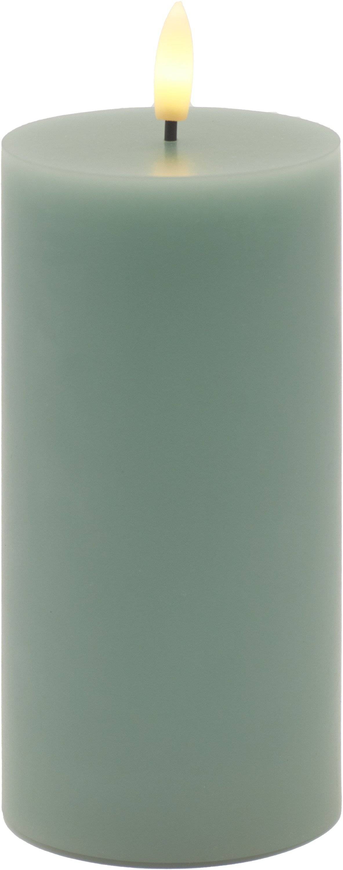 Sirius Sille Ø7,5x15cm, Sandy Green - Ø7.5xH15cm Led Blockljus Från Magasin - 0008 (Ø7.5xH15cm)