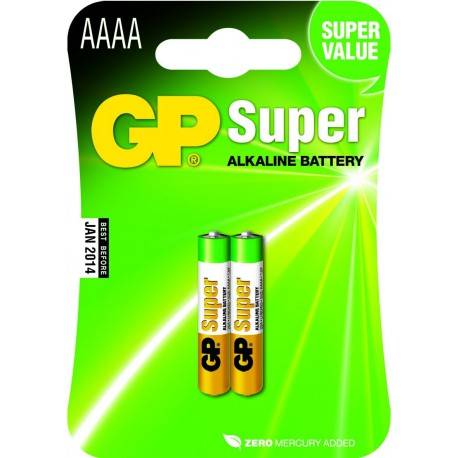 GP SUPER ALKALINE AAAA/LR61 Batteri, 2stk