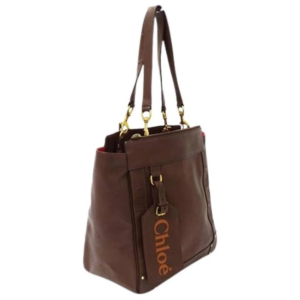 Chloé Pre-owned Pre-owned Laeder skuldertasker - Vintage - Dame - Brun - ONE SIZE - Uld