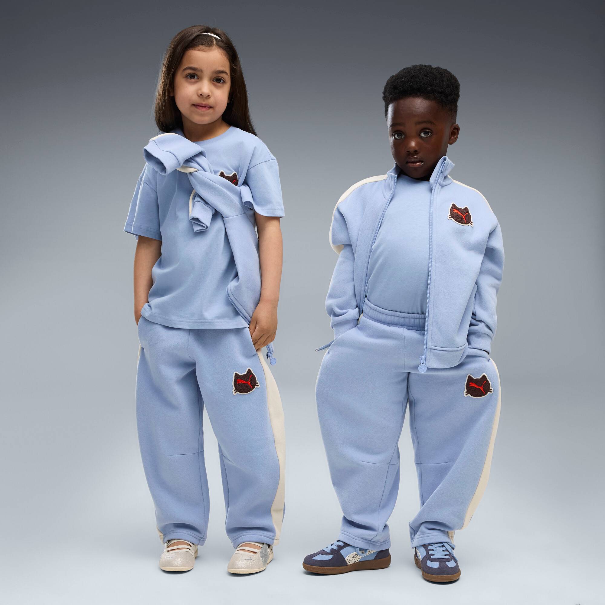 PUMA T7 Relaxed Barrel Sweatpants Kids, Clothing, Chambray Blue, 4-5Y