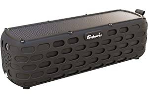 CYBORIS Bluetooth solhögtalare, 30 timmar Playtime 20W bärbar Bluetooth 5.0 stereohögtalare med TF-kort, stötsäker och vattentät soldriven stereohögtalare (svart)